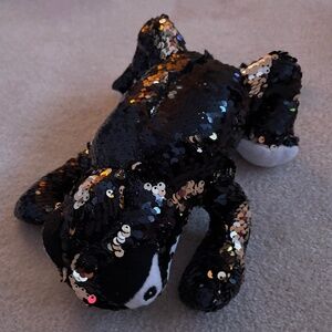 flippable sequin lizard plushie